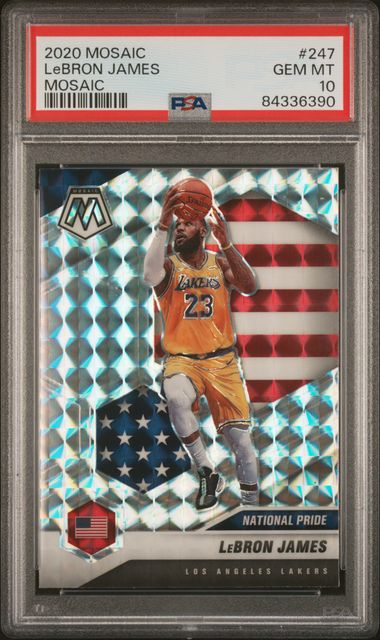 2020 Panini Mosaic Lebron James National Pride PSA 10